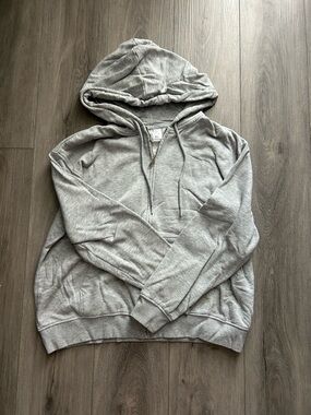 H&M Baggy Gray Zip-Up Hoodie